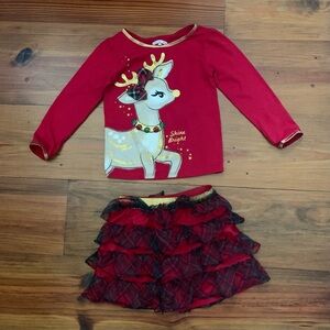 Holiday Time. Christmas. Matching Set, 2T